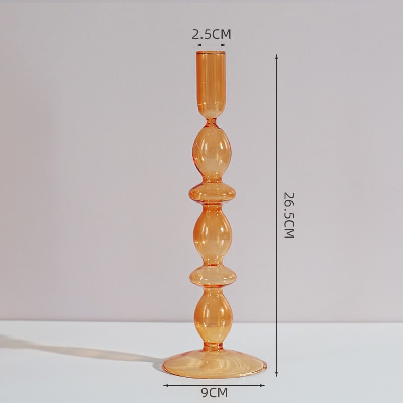 Tall Glass Candle Holders