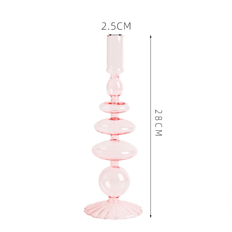 Tall Glass Candle Holders