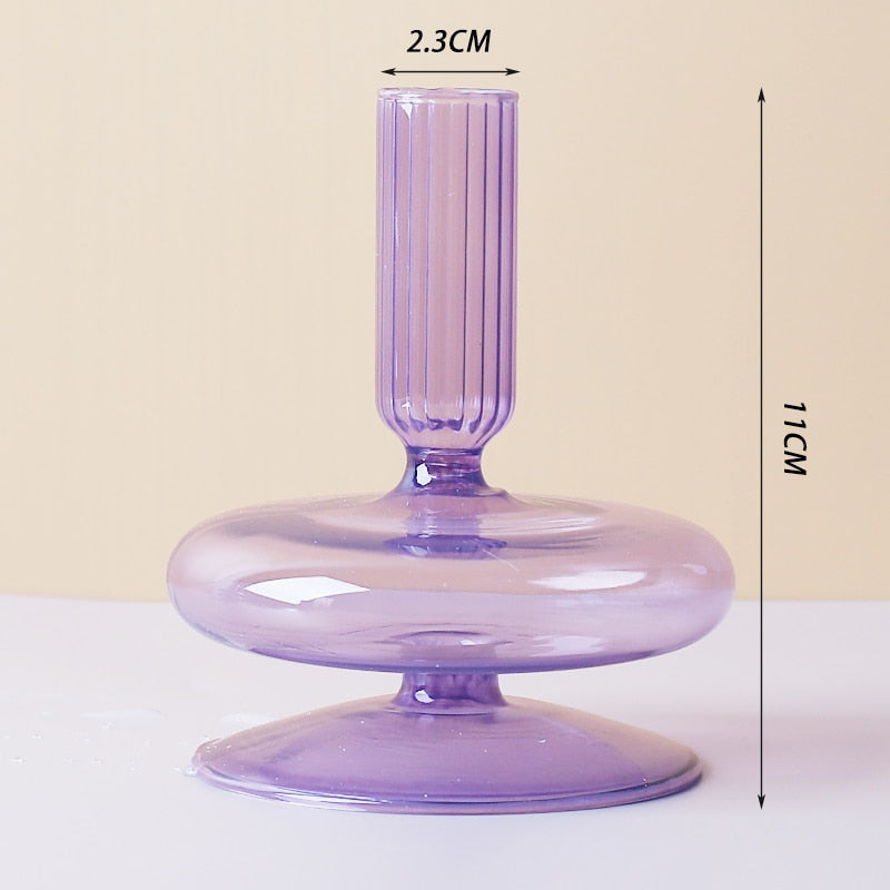 Tall Glass Candle Holders