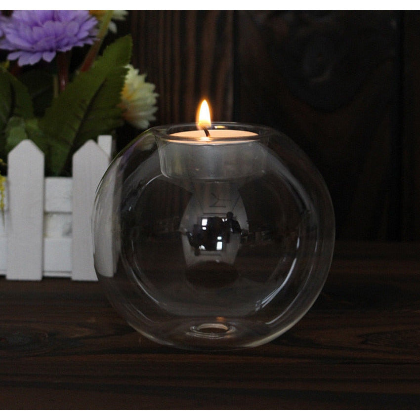 Bubble Glass Candle Holder