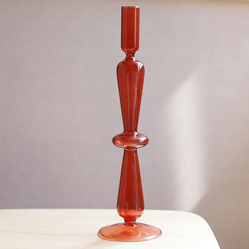 Tall Glass Candle Holders