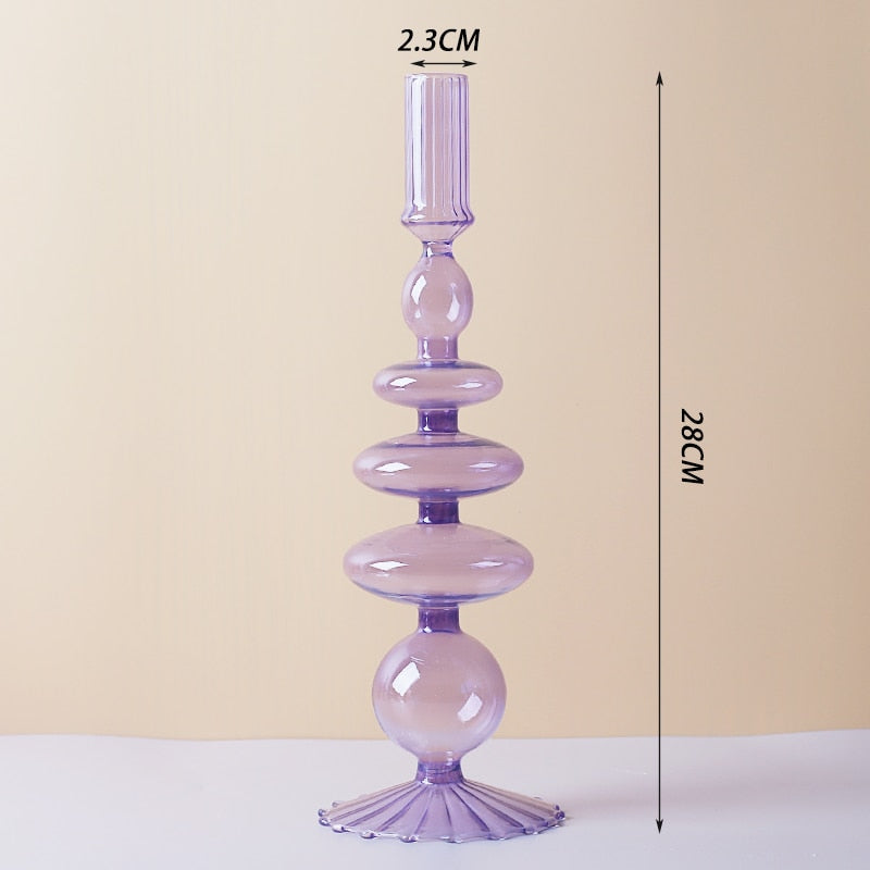 Tall Glass Candle Holders