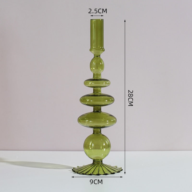 Tall Glass Candle Holders