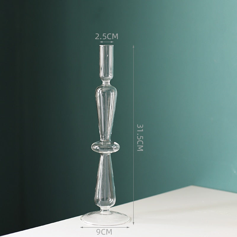 Tall Glass Candle Holders