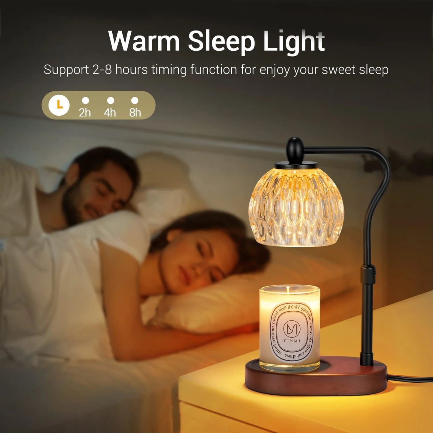 Adjustable Candle Warmer Lamp With Timer Dimmer