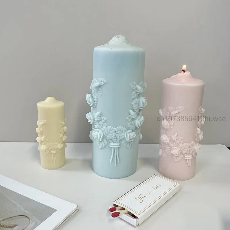 Silicone Bouquet Scented Pillar Candle Mould