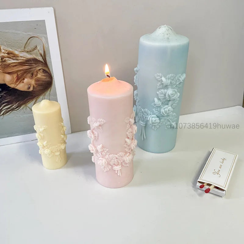 Silicone Bouquet Scented Pillar Candle Mould