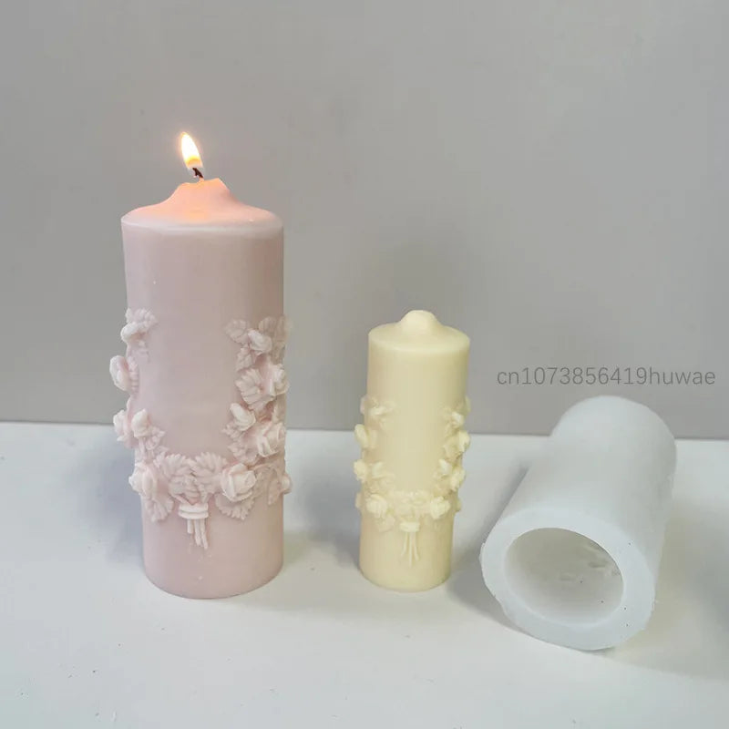 Silicone Bouquet Scented Pillar Candle Mould