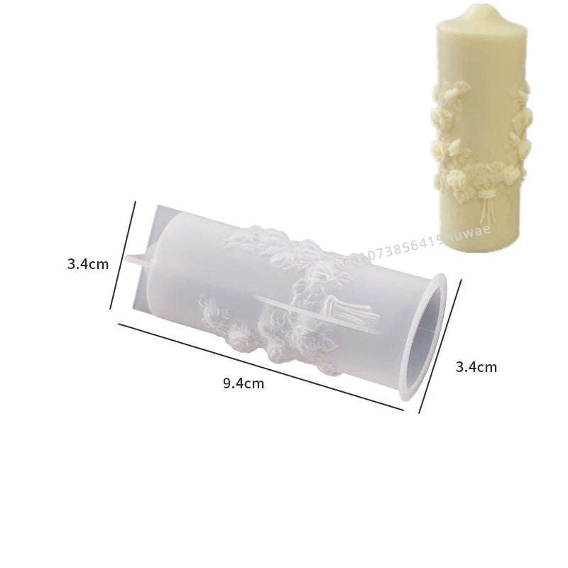 Silicone Bouquet Scented Pillar Candle Mould