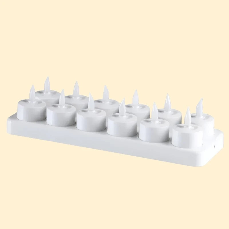 12pcs Rechargeable Led Flameless Candle Tea Lights