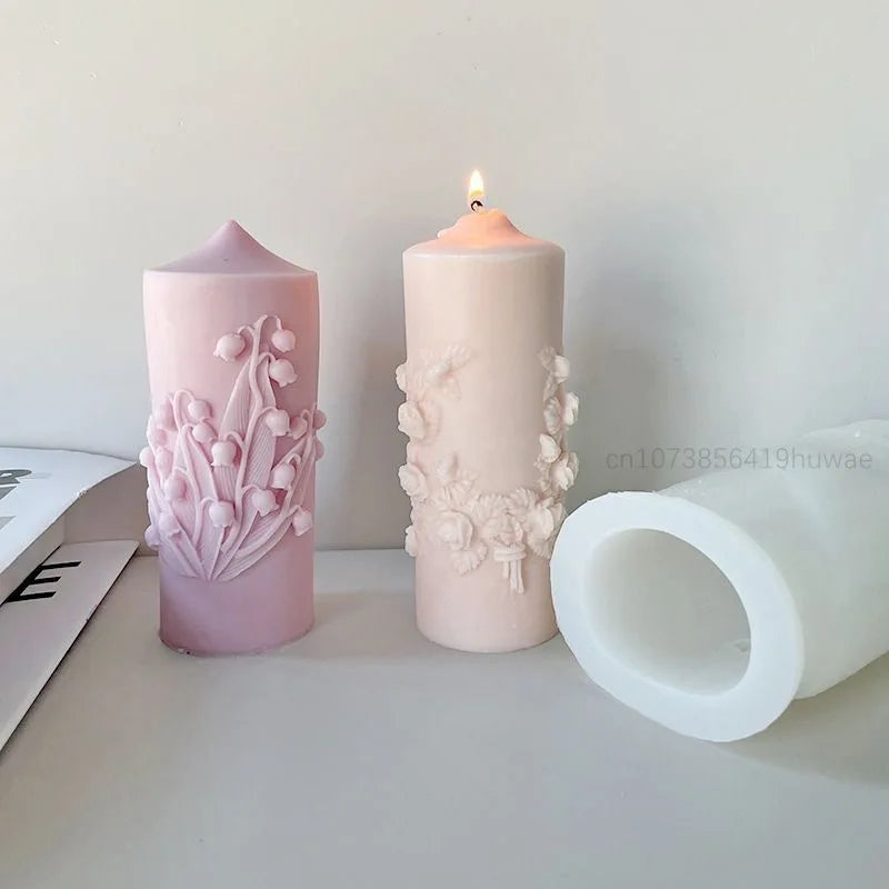 Silicone Bouquet Scented Pillar Candle Mould