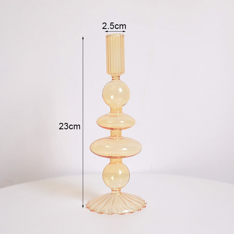 Tall Glass Candle Holders