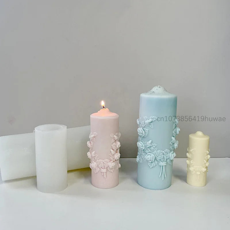 Silicone Bouquet Scented Pillar Candle Mould